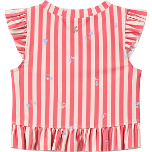 Костюм купальный Wheat "Alma Red Stripe Flowers", 2 предмета, цветущие полоски